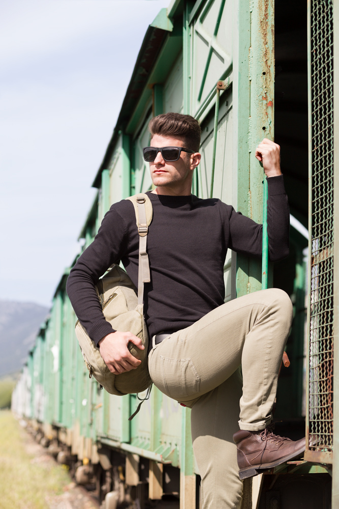 Chino pantalón sport de hombre elástico.