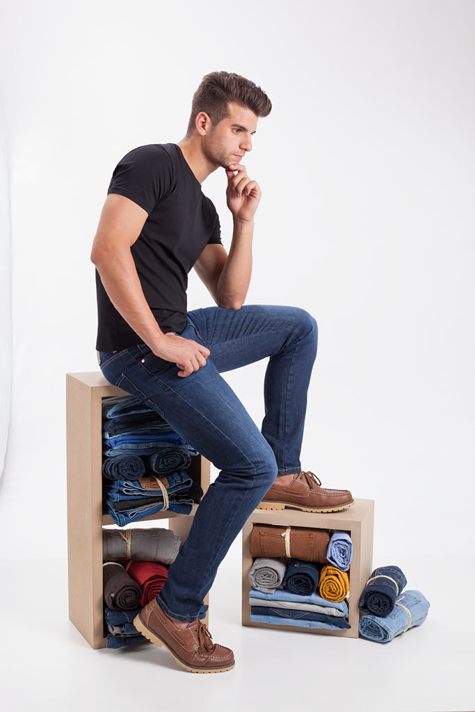 Pantalones vaqueros de calidad para hombre.