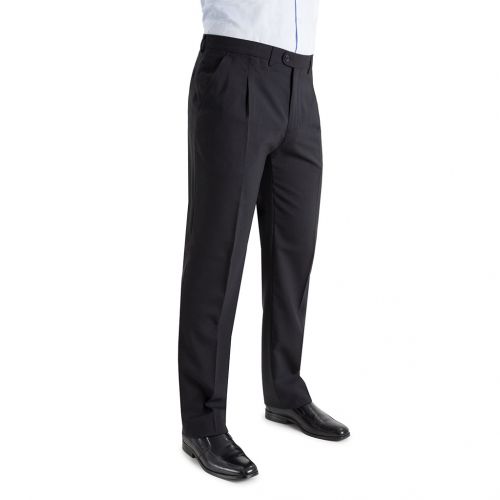 Color negro - Comprar Pantalón TCH Fresco Verano en Poliester Lana 1 pliegue