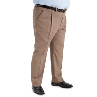 color marron medio - Comprar Pantalon TCH clásico 1 pinza, Fresco Rico Lana verano fabricado españa