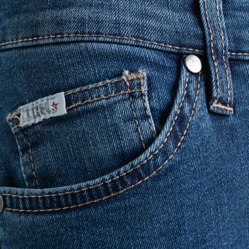 color azul vaquero lavado piedra - Pantalón vaquero TCH Jeans elástico ajustado de mujer fabricado en tejido denim de algodón con Lycra.